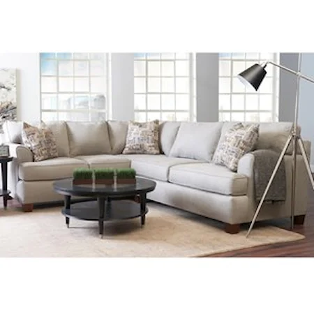 Casual 2-Piece Sectional with Right-Facing Love Seat